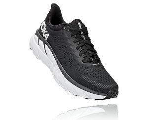 Hoka One One Clifton 7 Mens Wide Running Shoes Black/White | AU-4391280